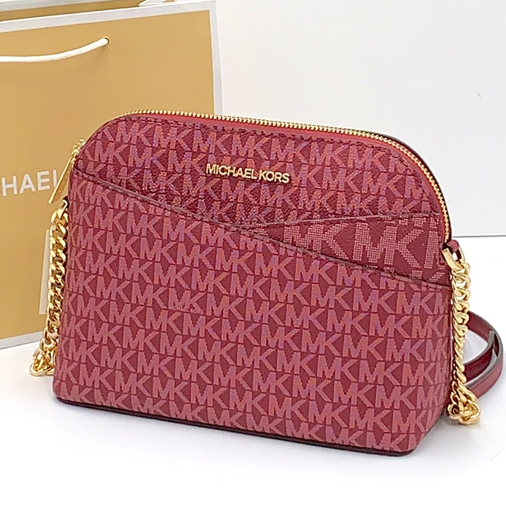 MICHAEL KORS JET SET TRAVEL MEDIUM DOME XCROSS XBODY MULBERRY MULTI COLOR